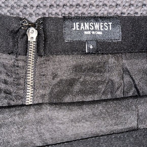 Jeanswest 4 Knit Black & White Back Zip Embroidered Mini Pencil Skirt - Picture 10 of 13